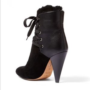IRO Black Suede Lace Up Boots